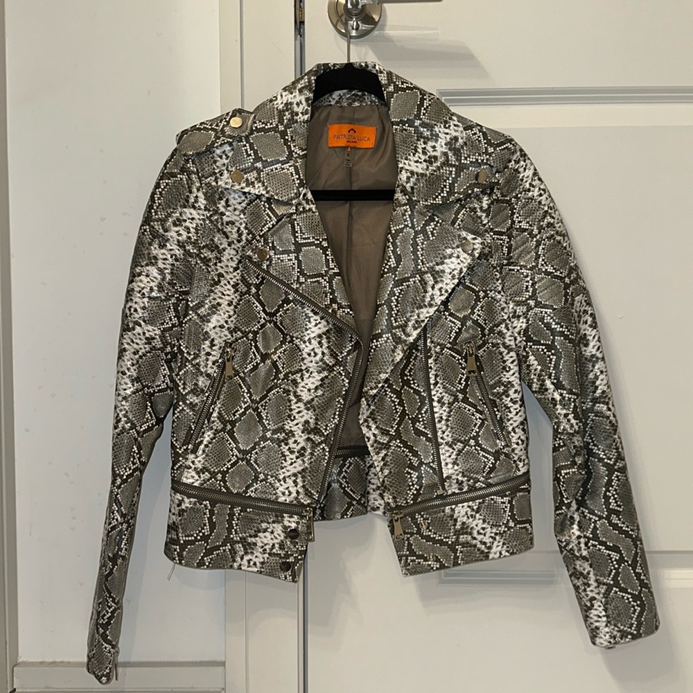 Patrizia Luca S Snakeskin Faux Leather jacket - SMALL, like new, worn once
